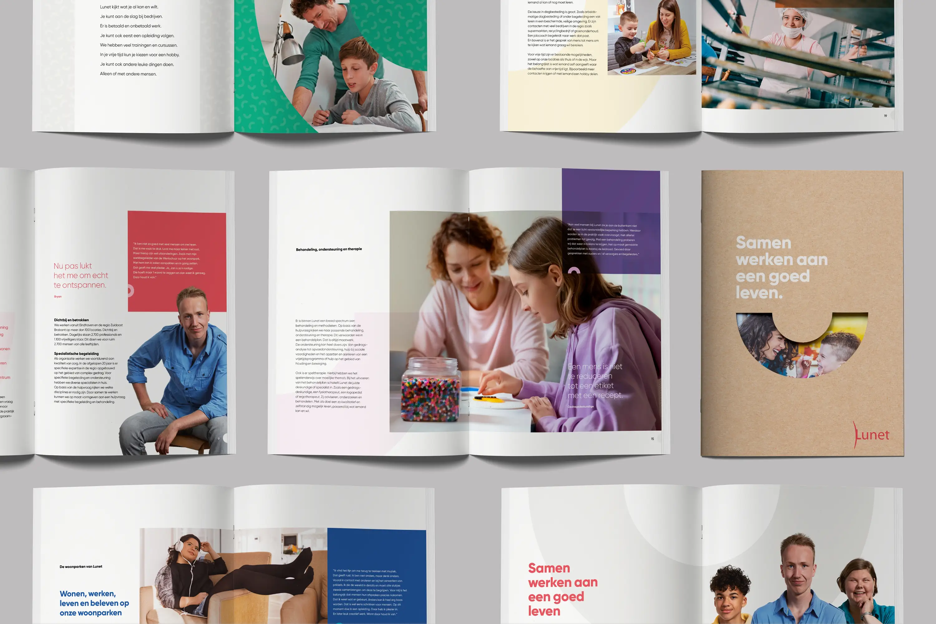corporate brochure in huisstijl van Lunet door Coolbrand