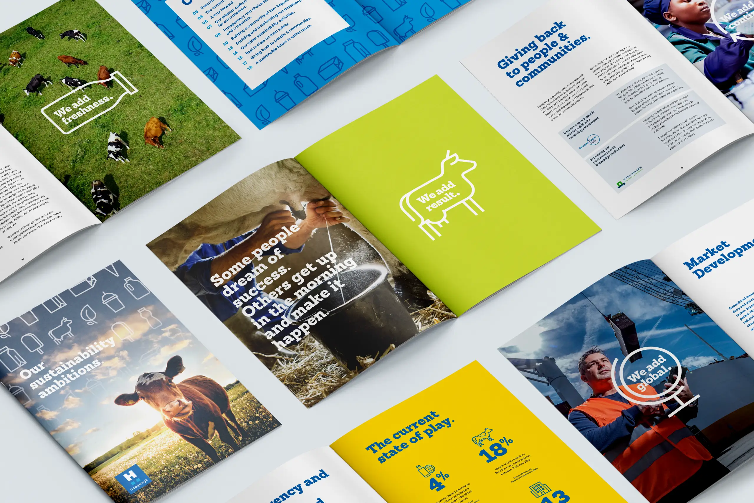 brochure over sustainability in huisstijl van Hoogwegt door Coolbrand