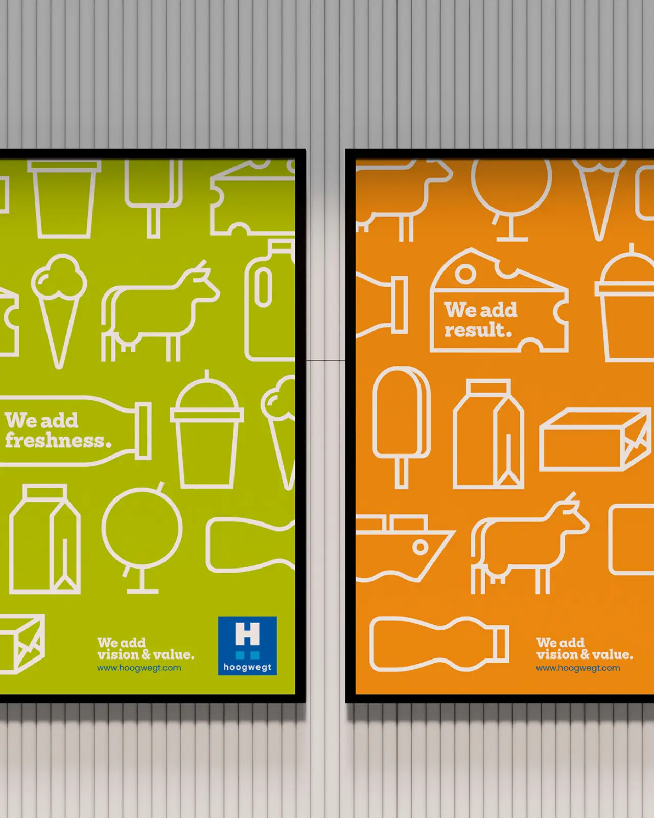 posters voor outdoor reclame in huisstijl van Hoogwegt door Coolbrand