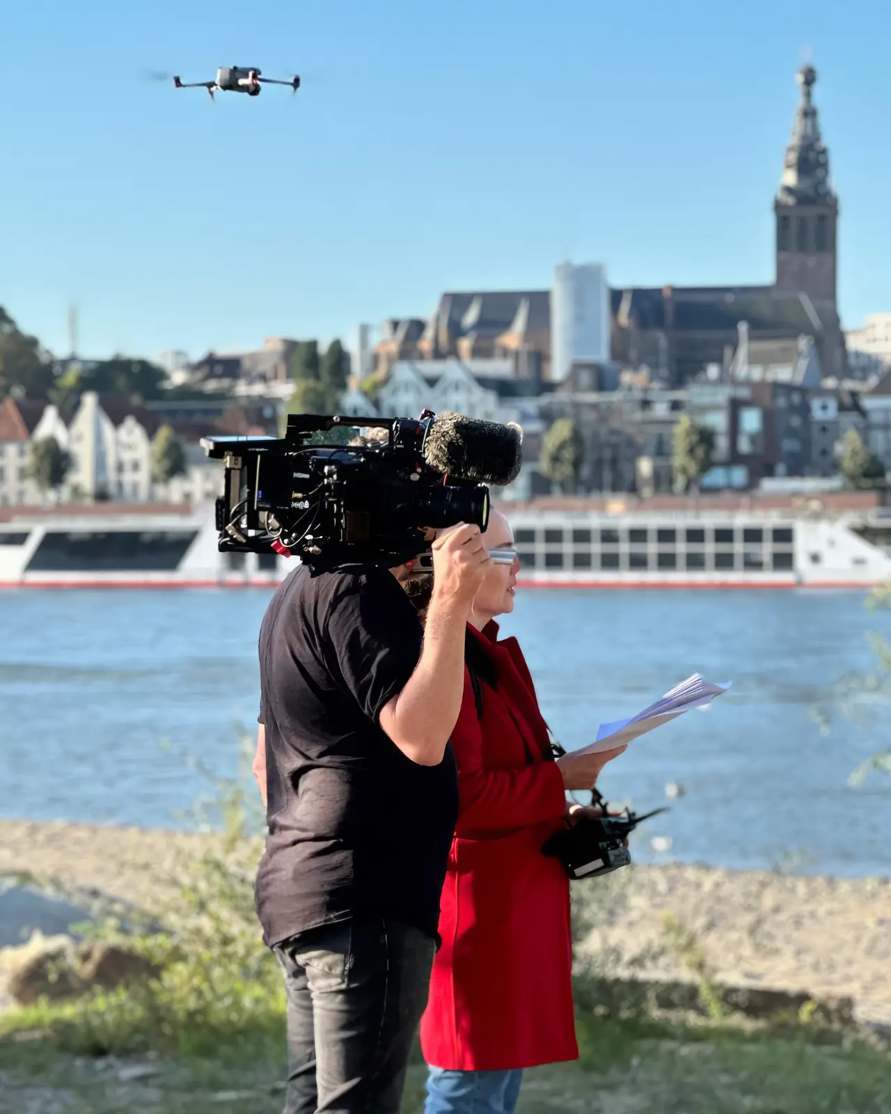 behind the scene van cameraman tijdens filmproductie voor gemeente Nijmegen door Coolbrand