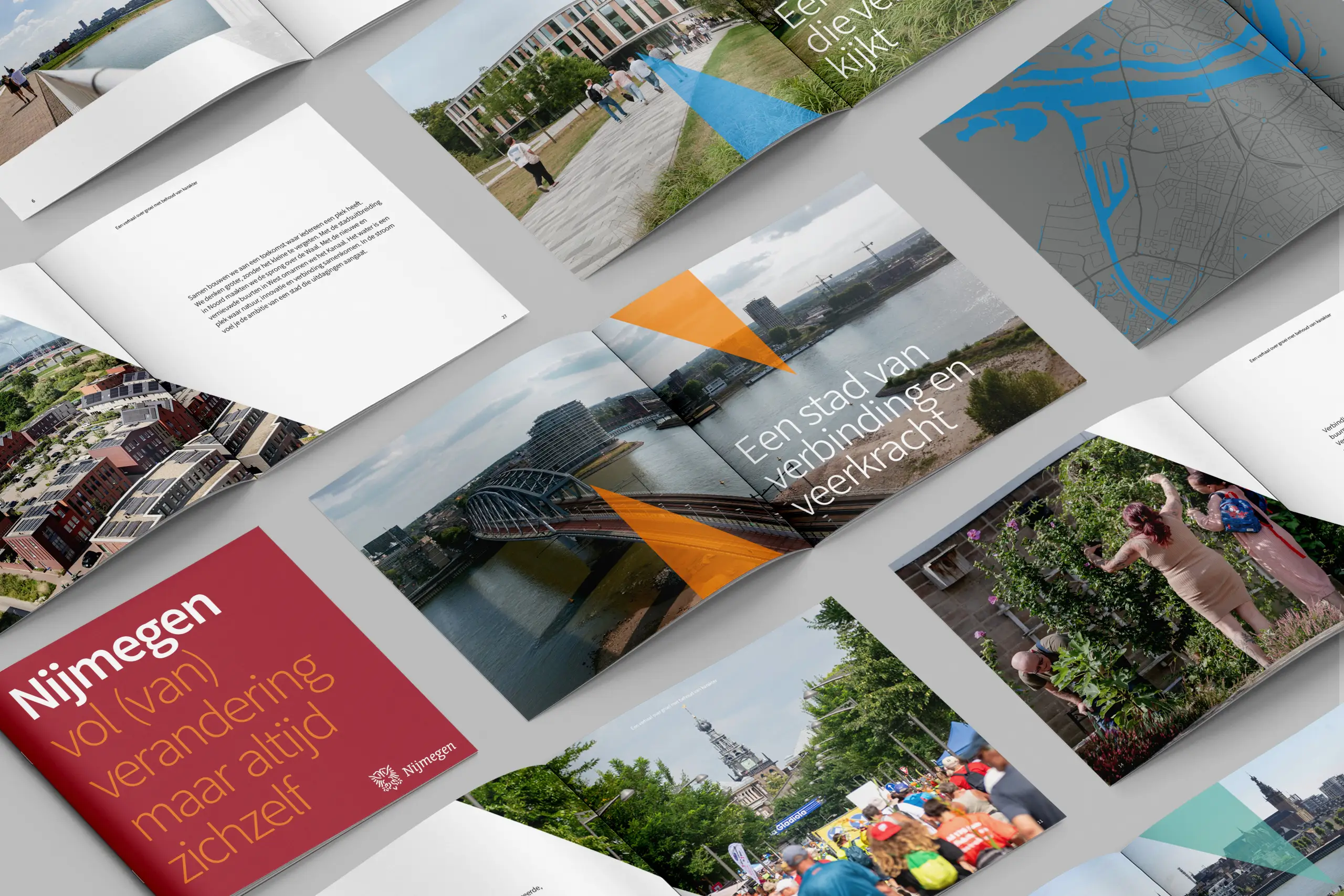 spreads van brochure voor gemeente Nijmegen door Coolbrand