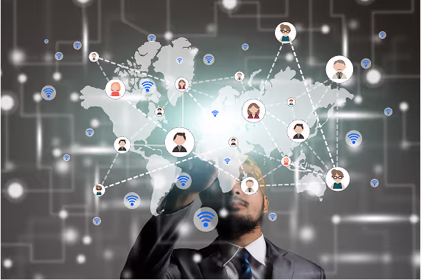 Illustrative image supporting CX, BPO, and digital transformation services