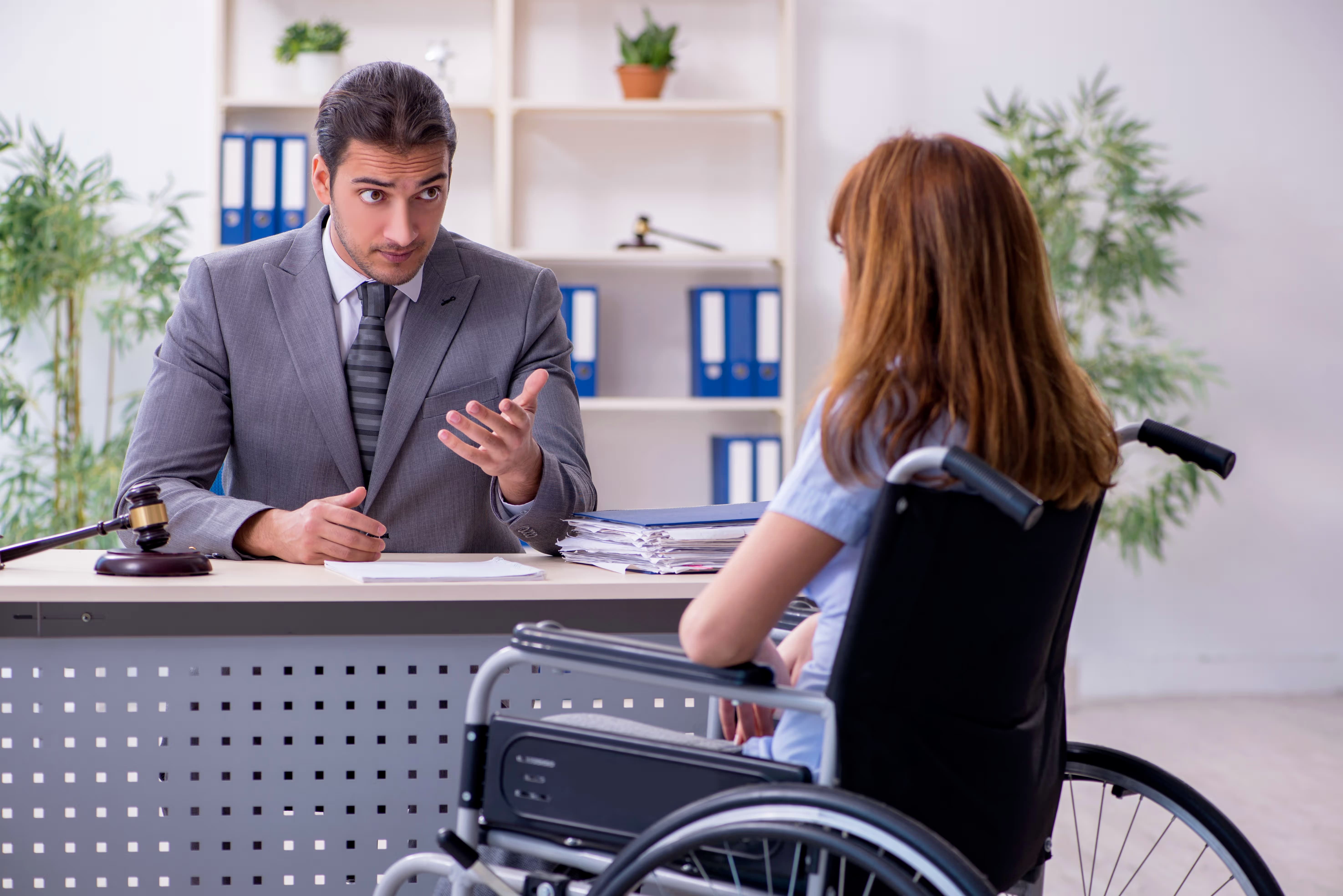 Illustration explaining personal injury claims with icons of legal documents, injured person, and justice scales to guide victims.