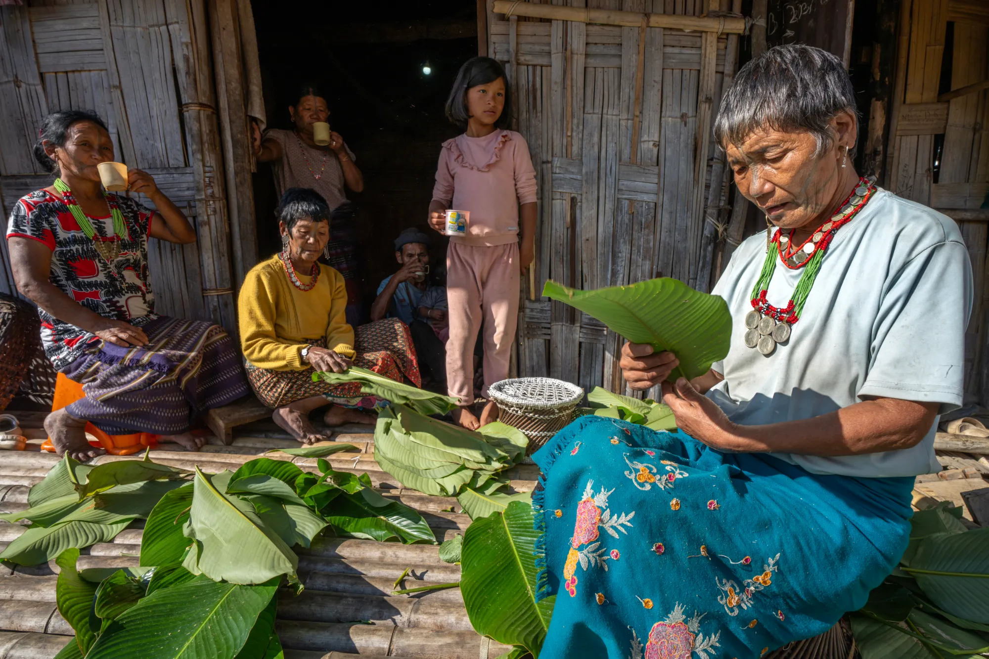 Femme de tribu de l'Arunachal Pradesh en tenue traditionnelle © Patrick Frilet