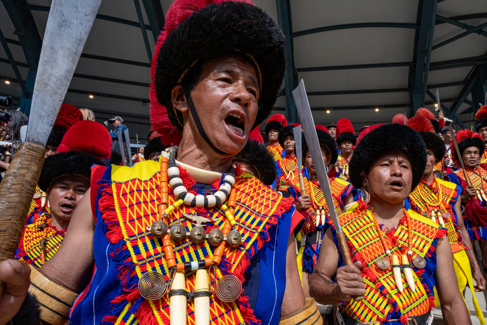 Cérémonie tribale au Hornbill Festival, Nagaland © Patrick Frilet
