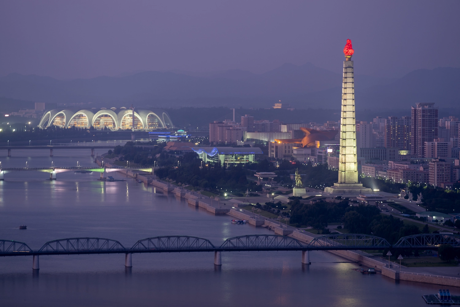 Vue sur un pont a pyong yang