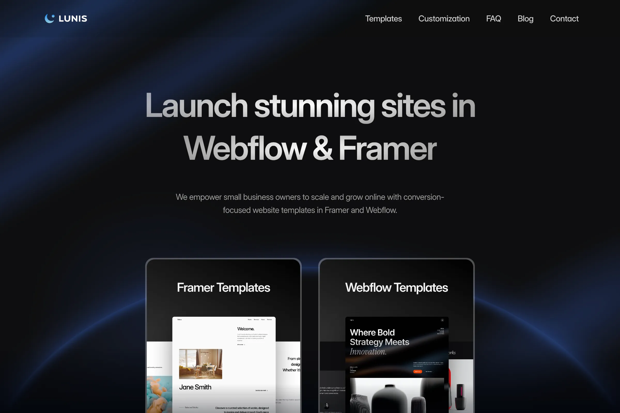Lunis Design Website