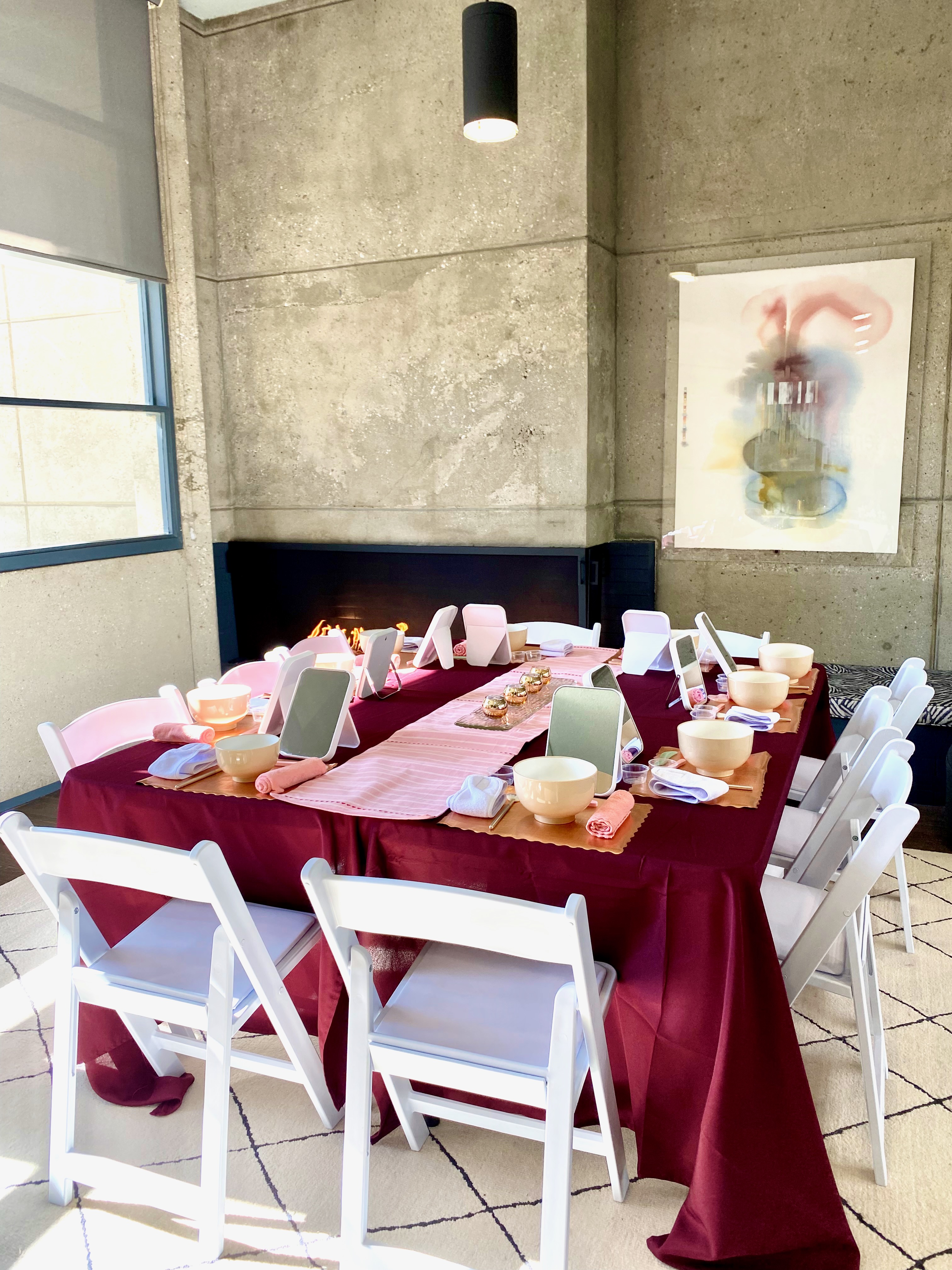 facial party setup