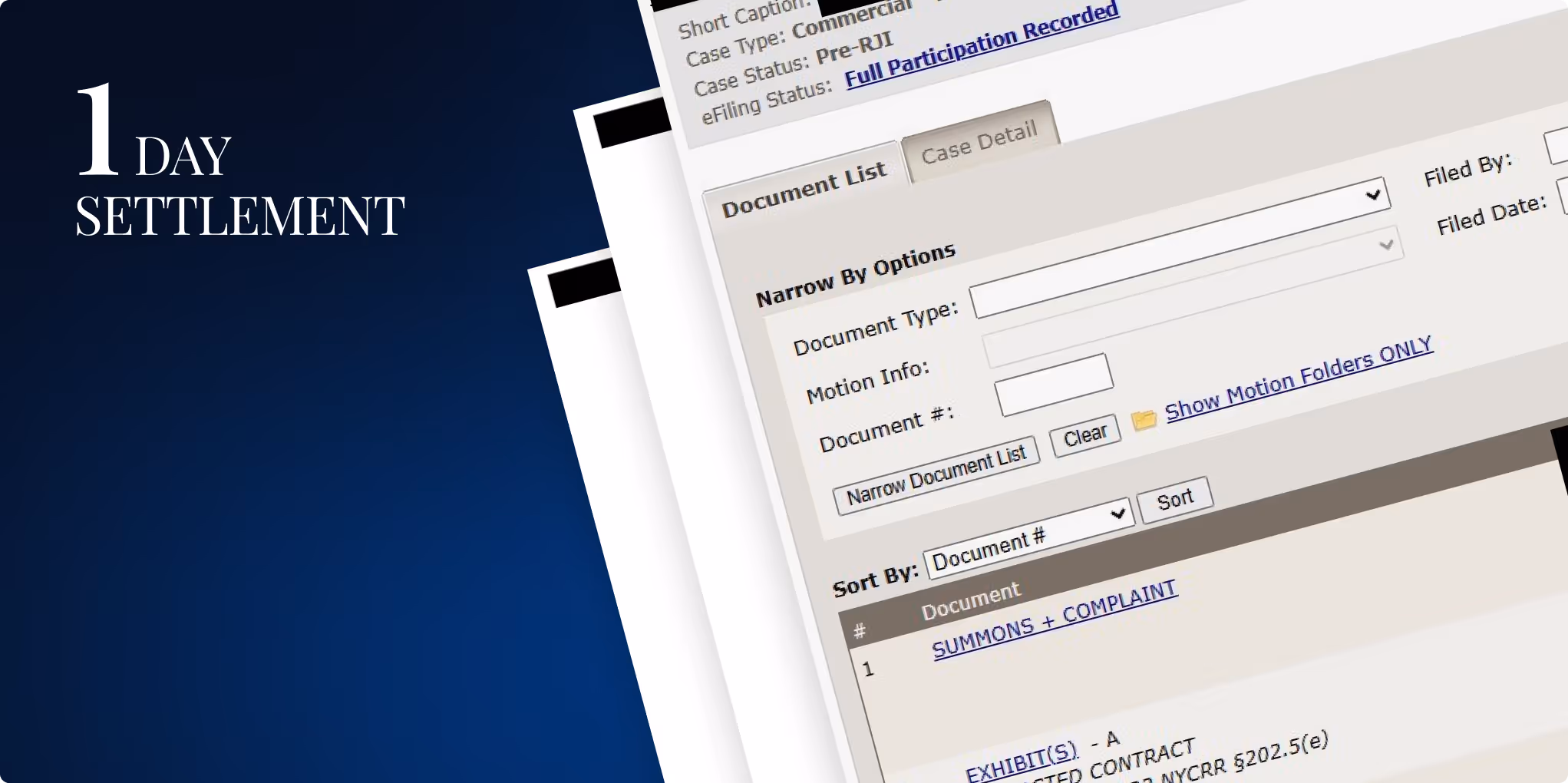 1 Day Settlement — 27-Month Payment Plan Secured