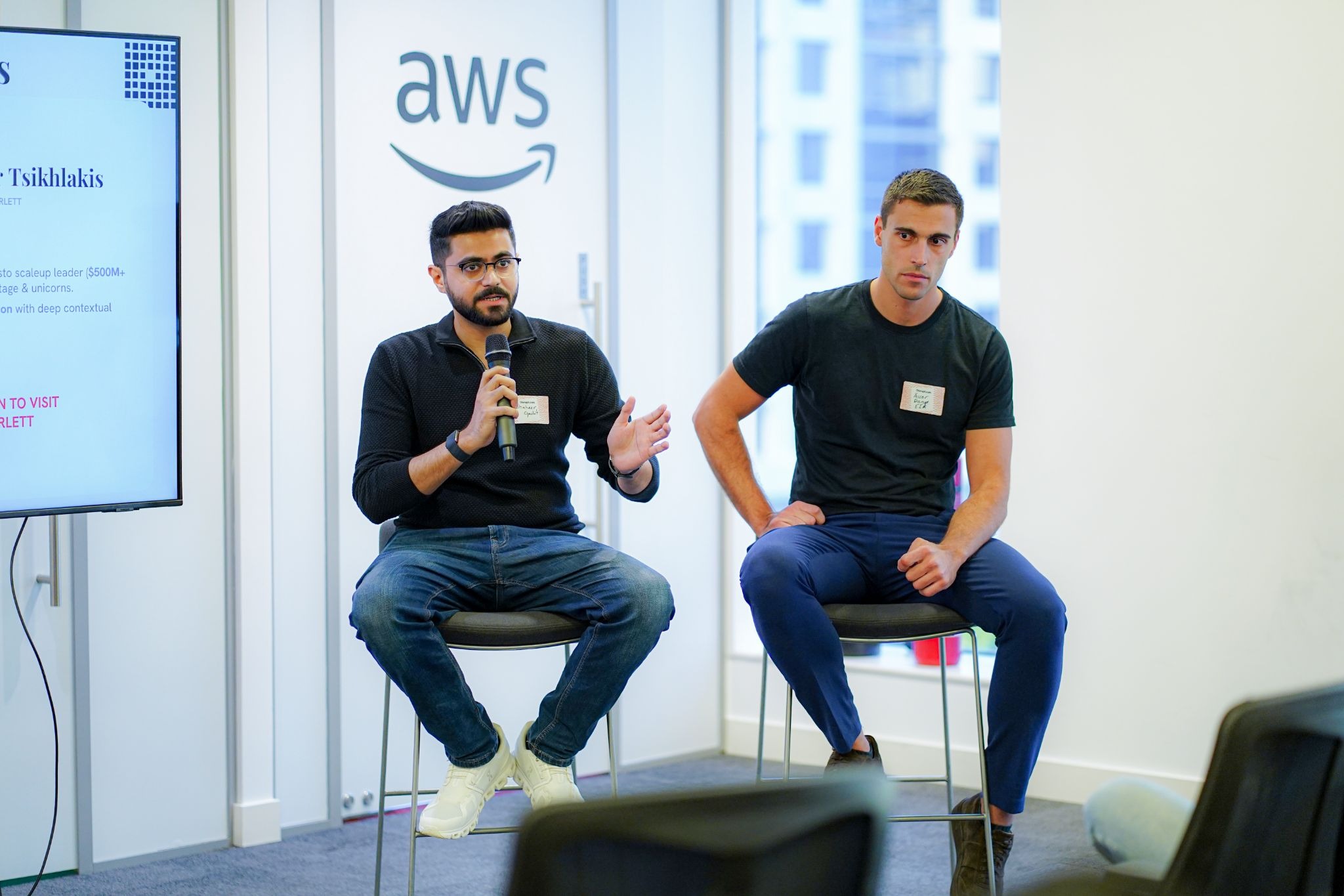 shaheer-gadit-speaking-about-articos-on-stage-at-disrupt-venture-studio-dubai-event