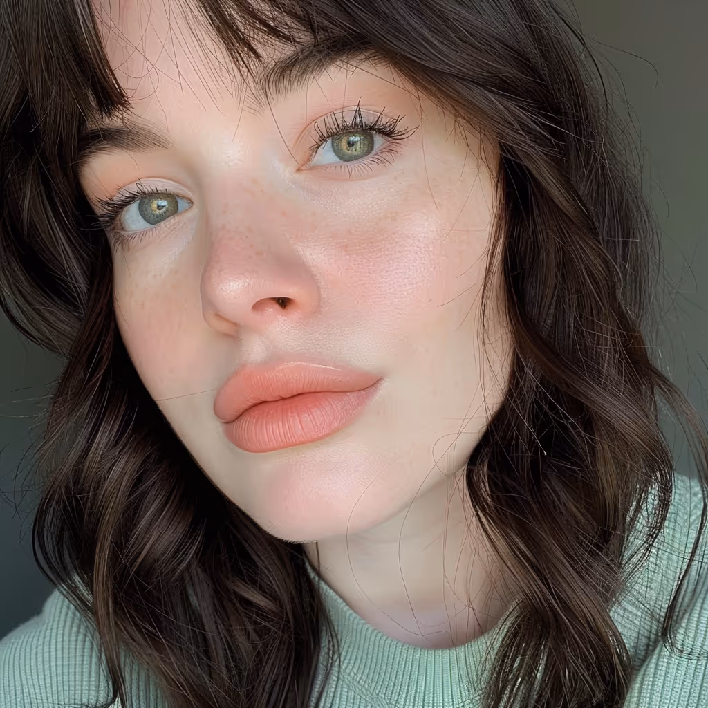 Natuurlijk ogende lippen na lip blush