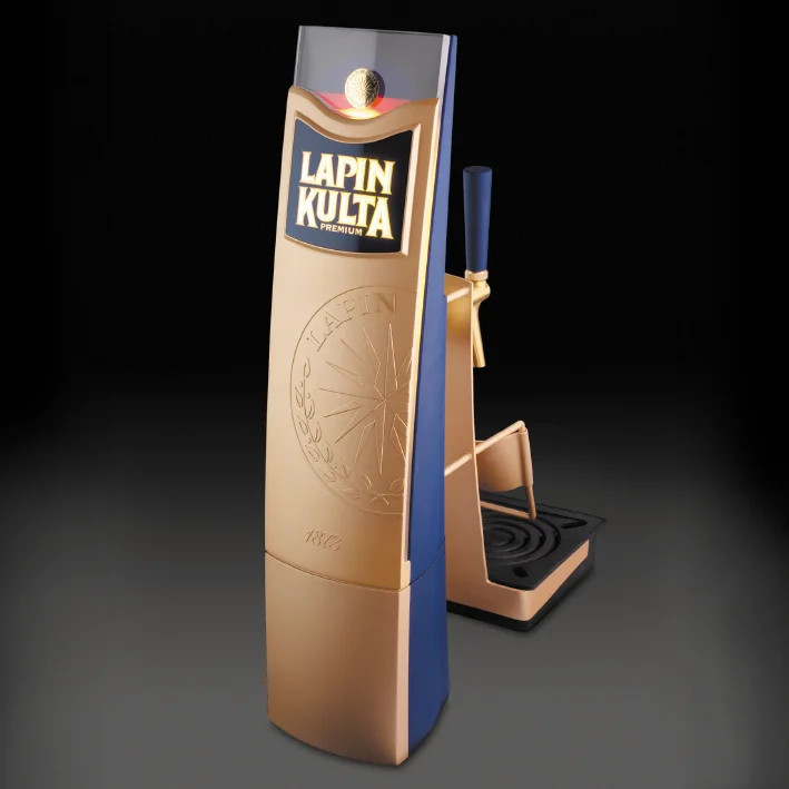 Physical model with functioning lighting rig of the Lapin Kulta bar fount - concept by Martin Greeves