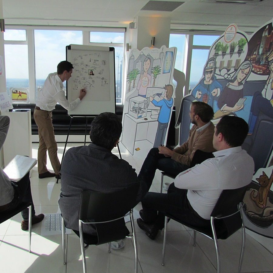 Martin Greeves running a session in a workshop for Sure/Rexona for Unilever