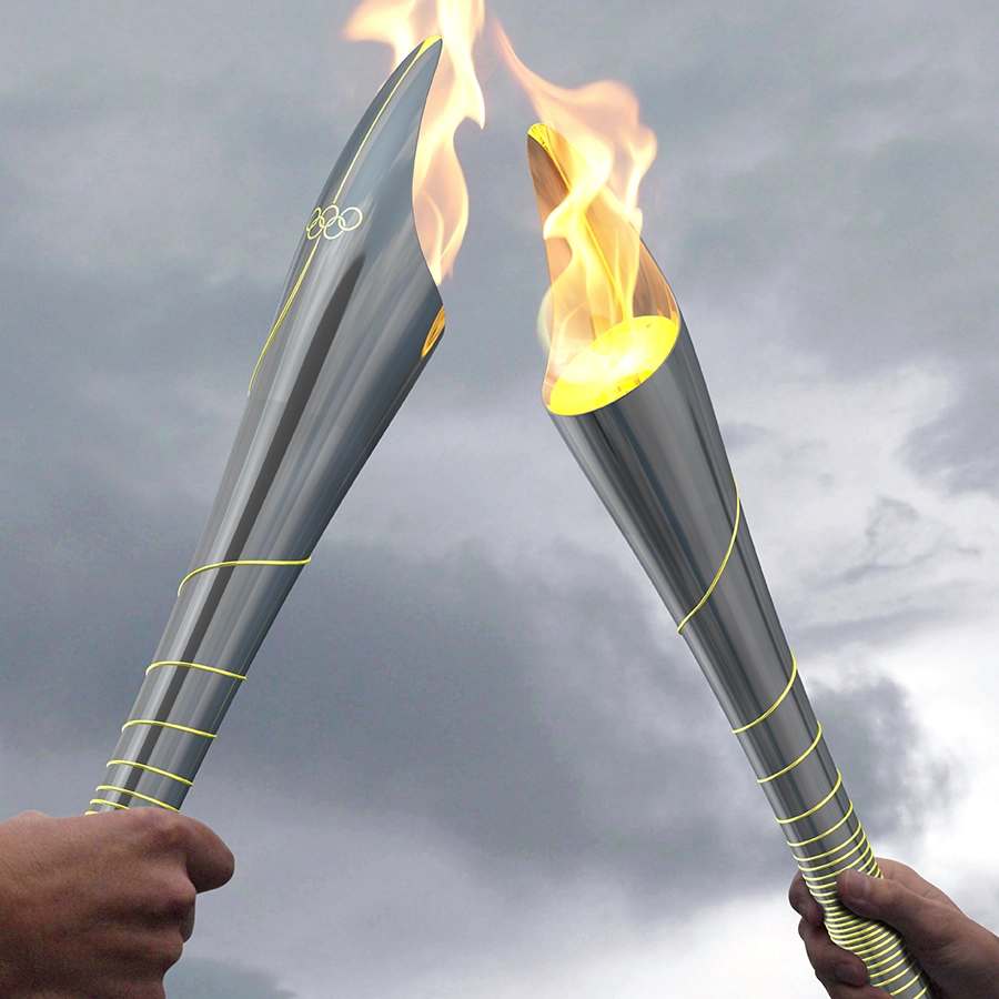 Olympic torch concept design by Martin Greeves for the 2012 London Olympics