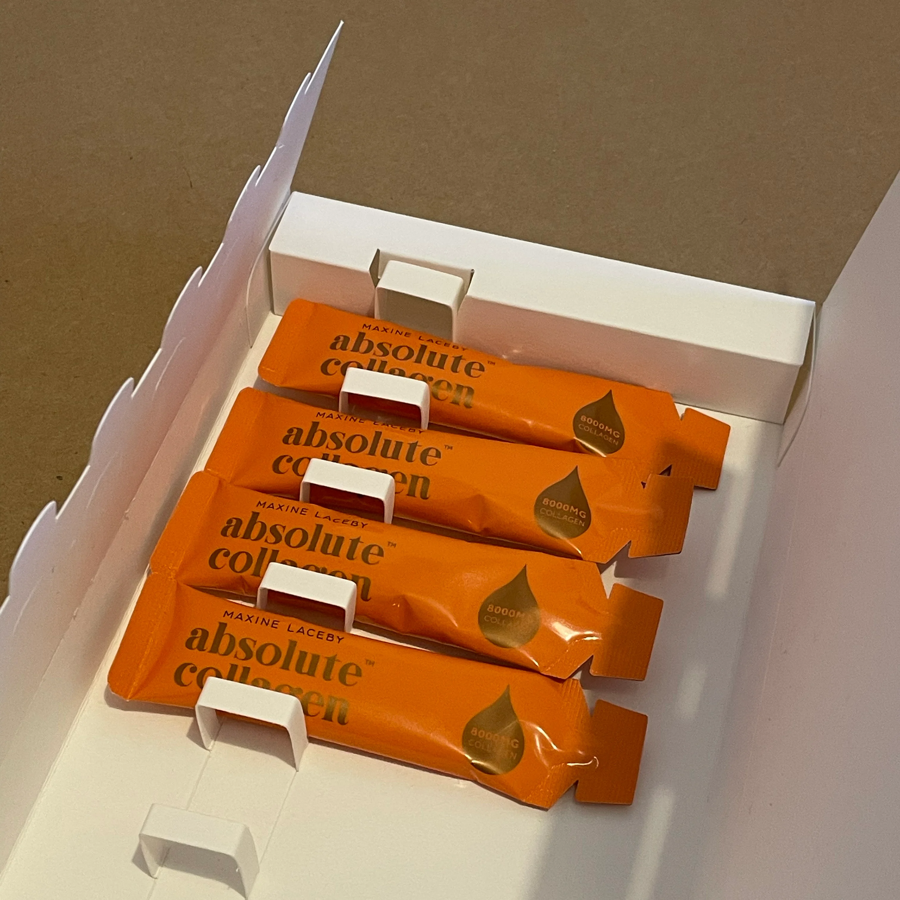 Handmade concept carton for Absolute Collagen by Martin Greeves