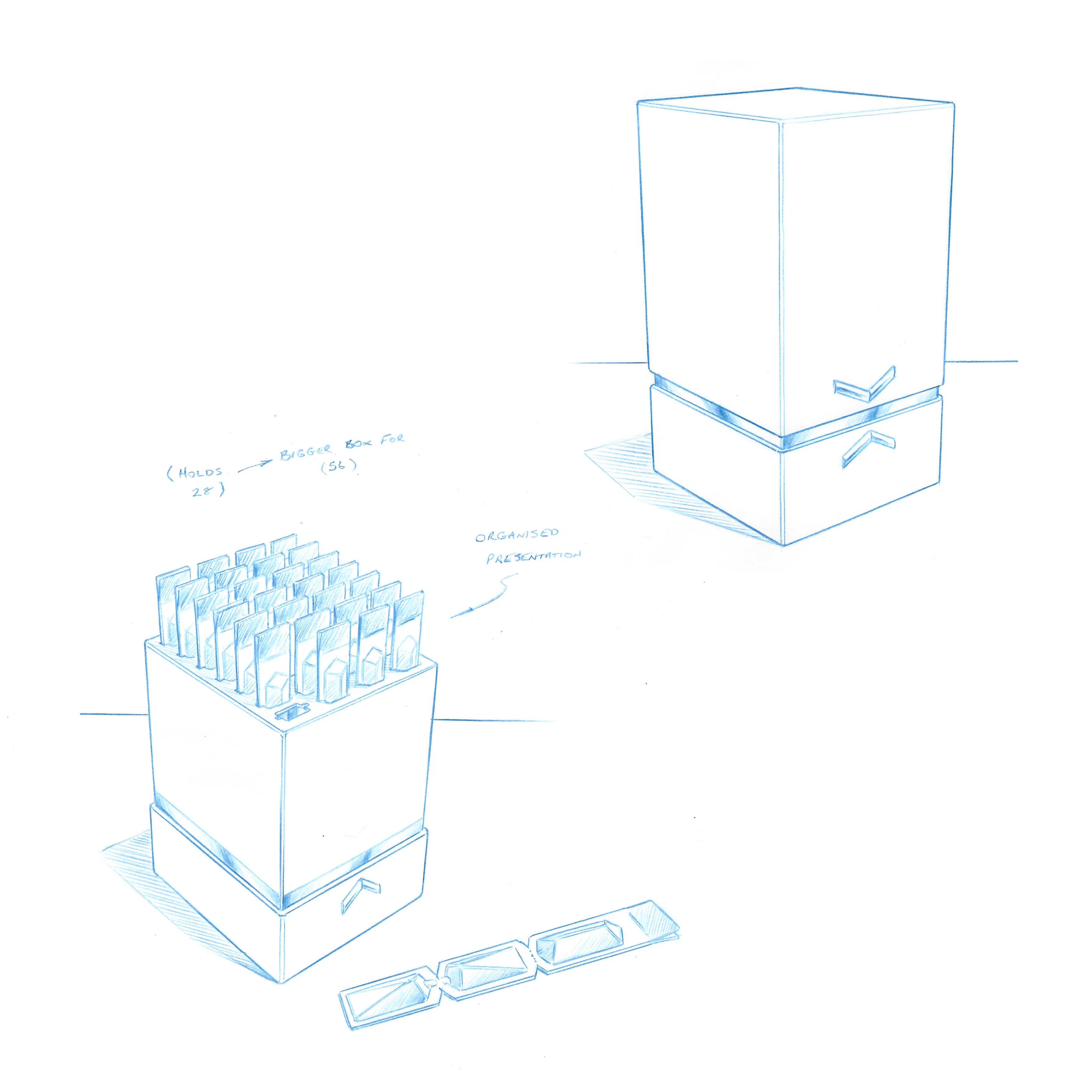 Sketch concept for secondary packaging by Martin Greeves