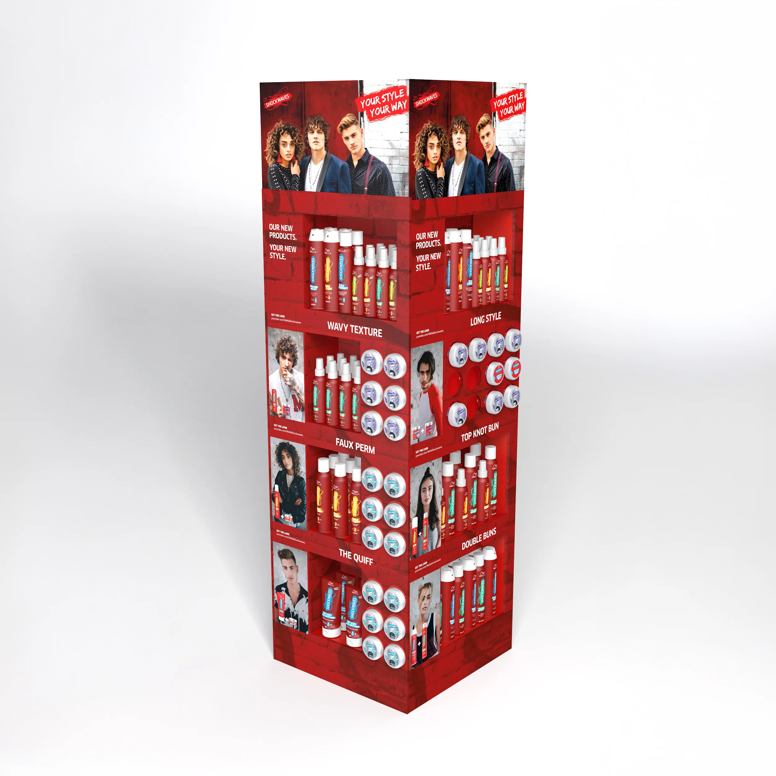Greeves Design - Concept 3D CAD visual for POS display for Wella