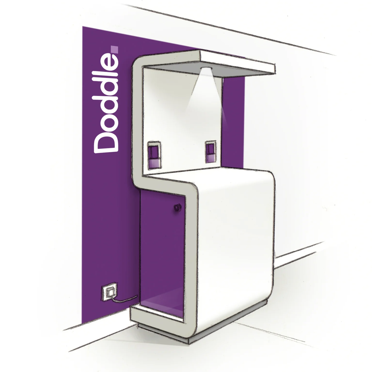 Doddle freestanding retail concept visual by Martin Greeves
