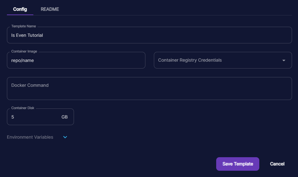serverless template demo in How to Create a Custom API on Runpod Serverless