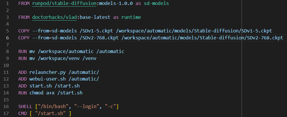 The Vlad run image Dockerfile