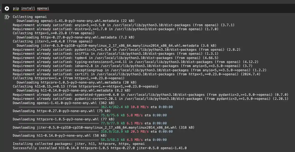 Pip install OpenAI in Run Llama 3.1 with vLLM on Runpod Serverless