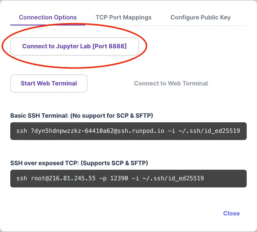 Connect to Jupyter Lab in How to Run SAM 2 on a Cloud GPU with Runpod