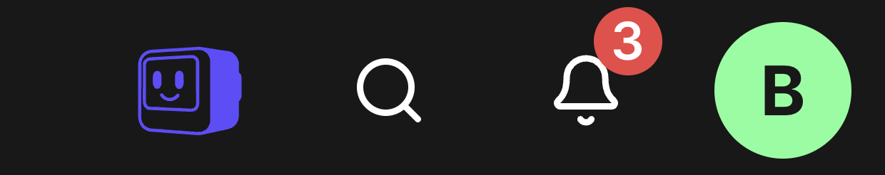 Runpod console top navigation with the Runpod Assistant robot icon, search, and notifications