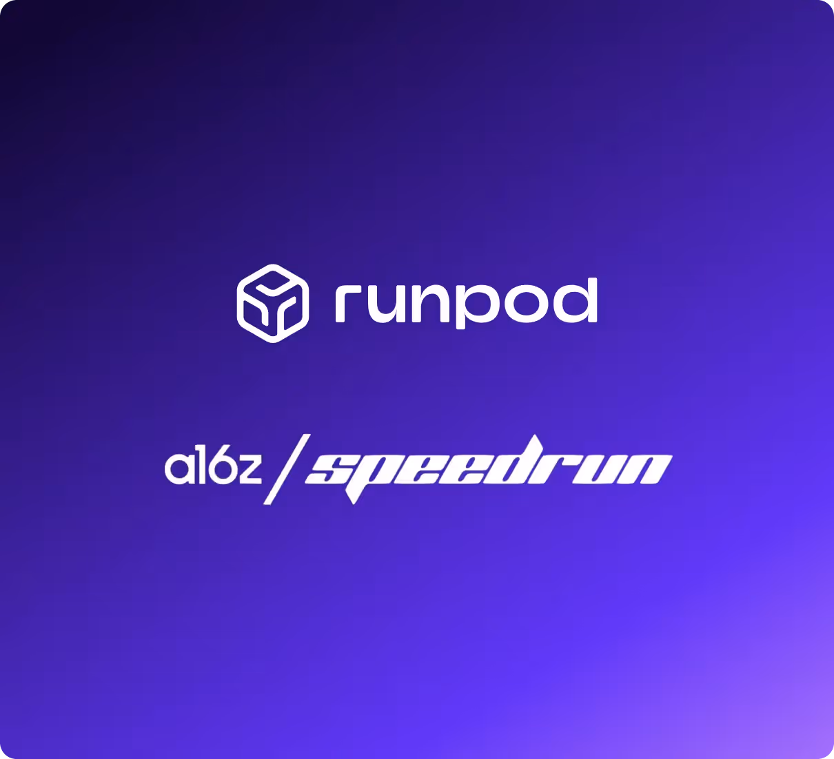 Runpod Joins a16z speedrun as Official Infrastructure Partner