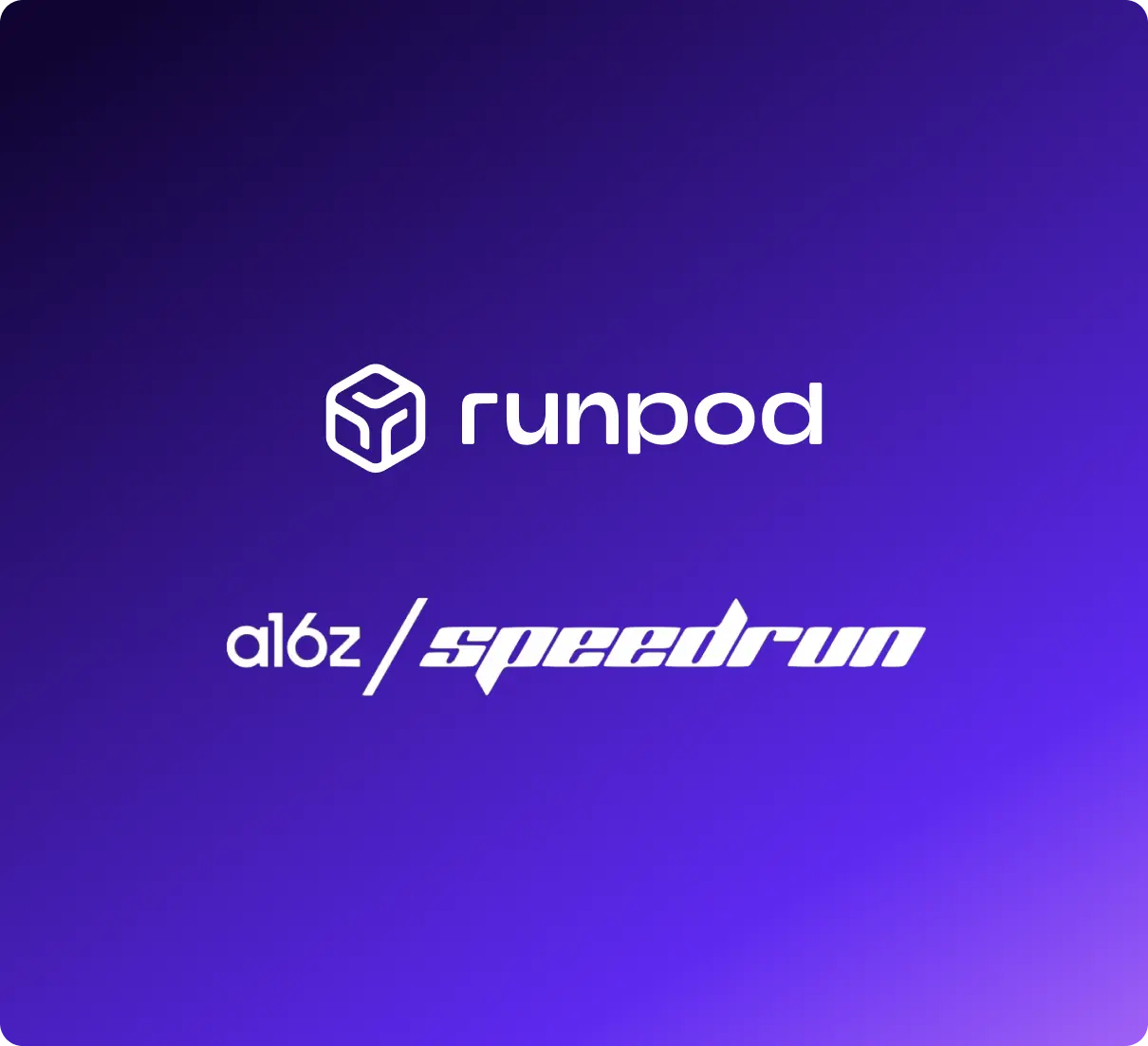 Runpod Joins a16z speedrun as Official Infrastructure Partner