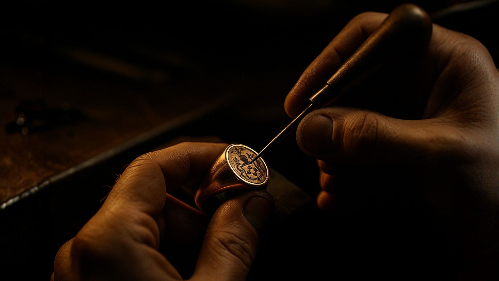 Artesano trabajando una pieza MAKAI en el taller