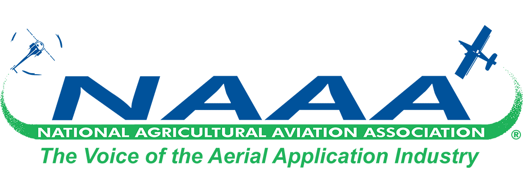 NAAA logo with two small airplanes and text National Agricultural Aviation Association.