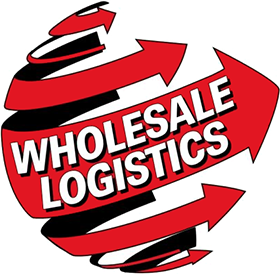 Wholesale Logistics logo with red arrows creating a globe.