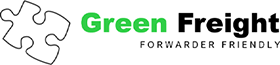 Green Freight logo with a puzzle piece icon and tagline "Forwarder Friendly".