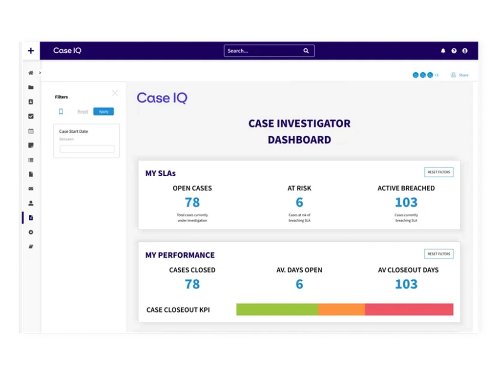 screenshot application analytics dashboard