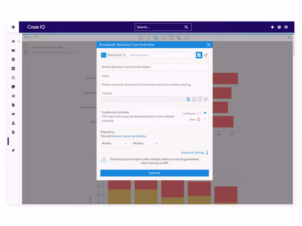 screenshot application send analytics report