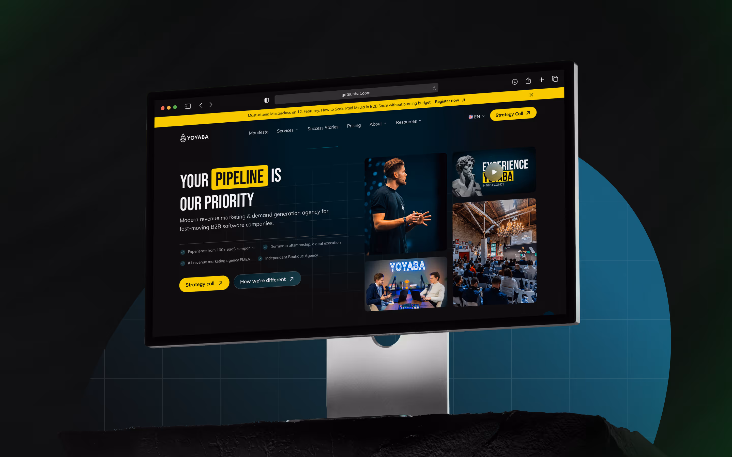 Website project mockup