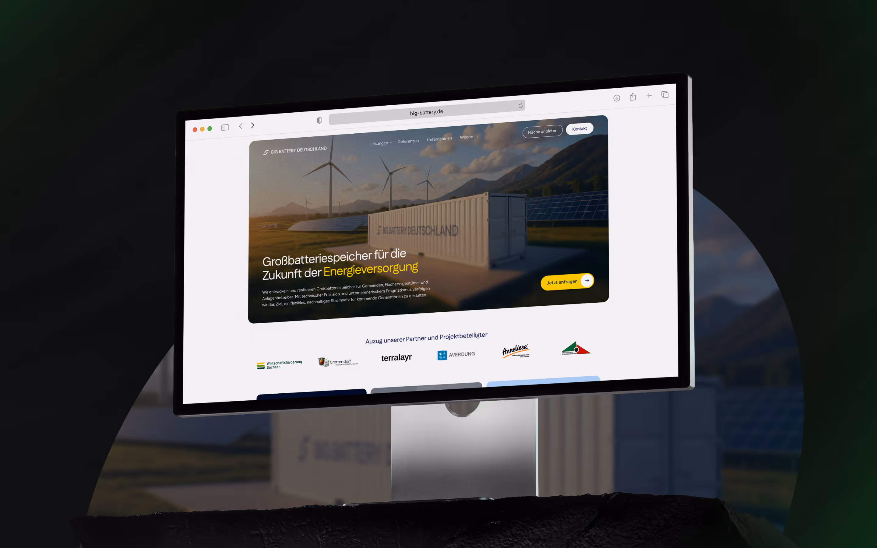 Website project mockup