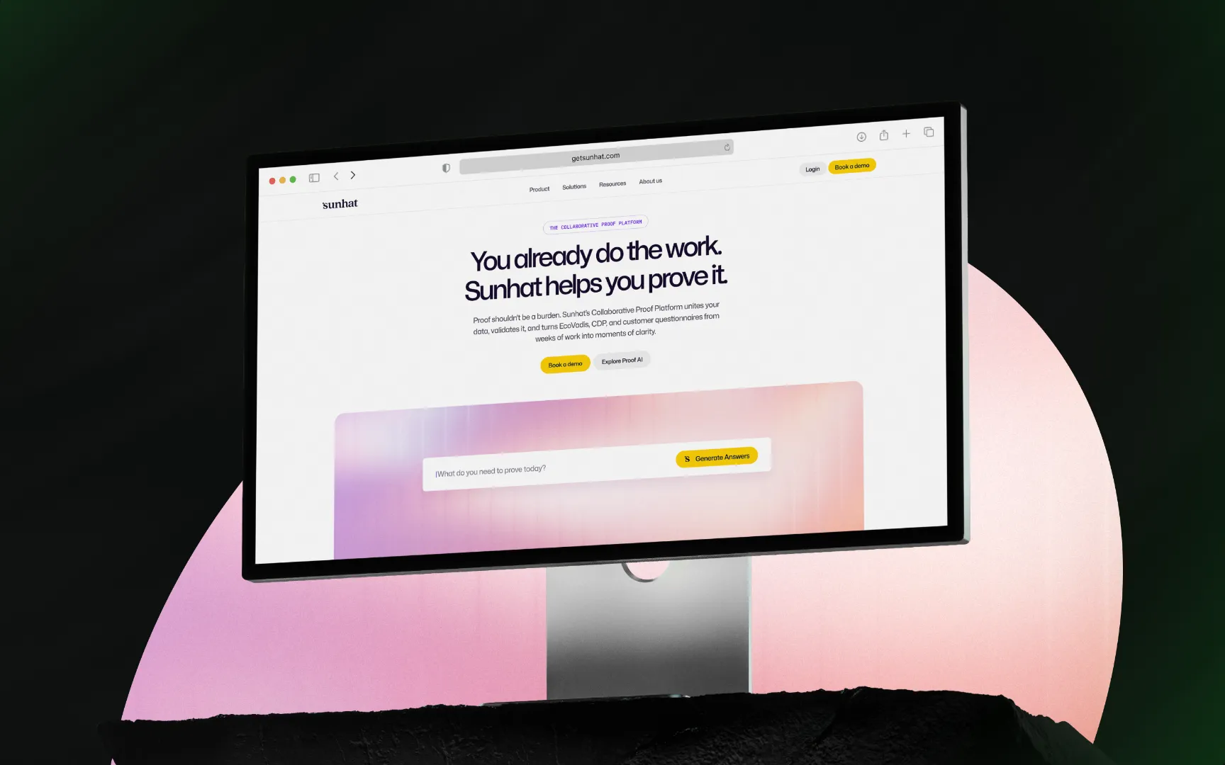 Website project mockup