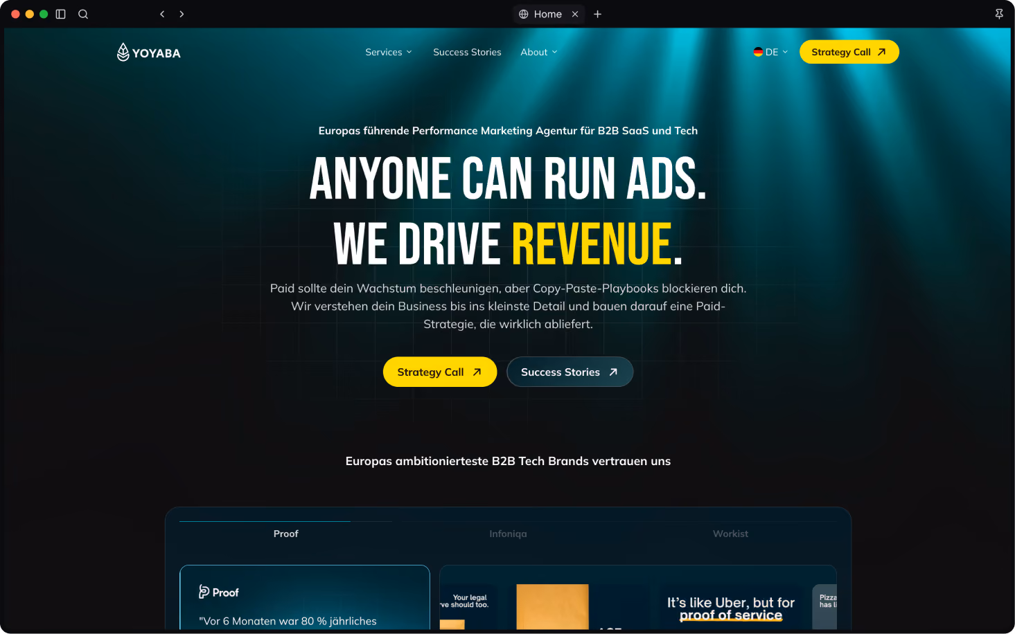 Website project mockup