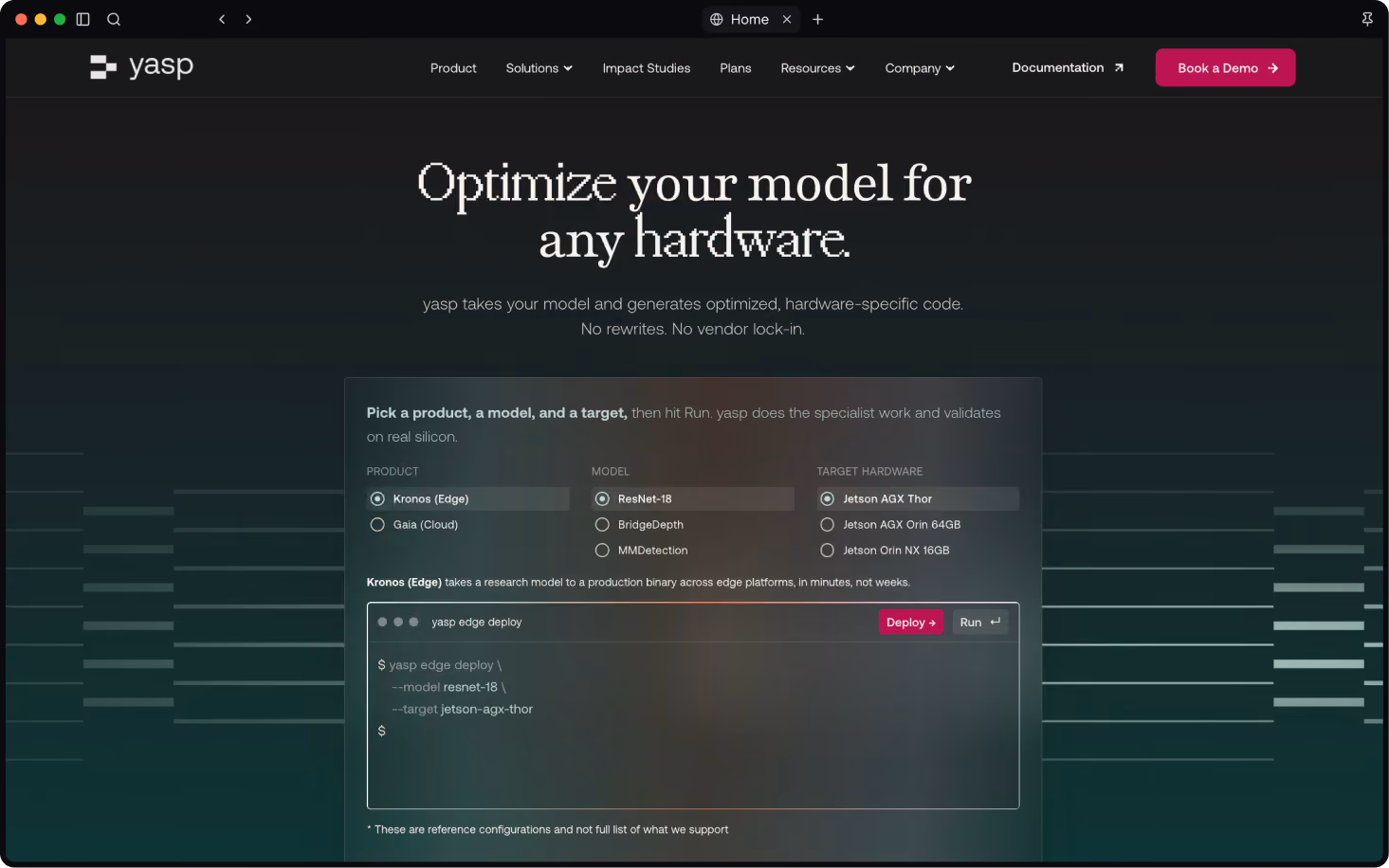 Website project mockup