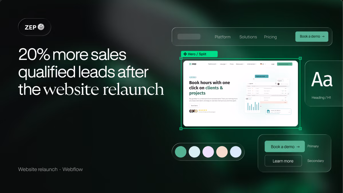 ZEP website relaunch on Webflow