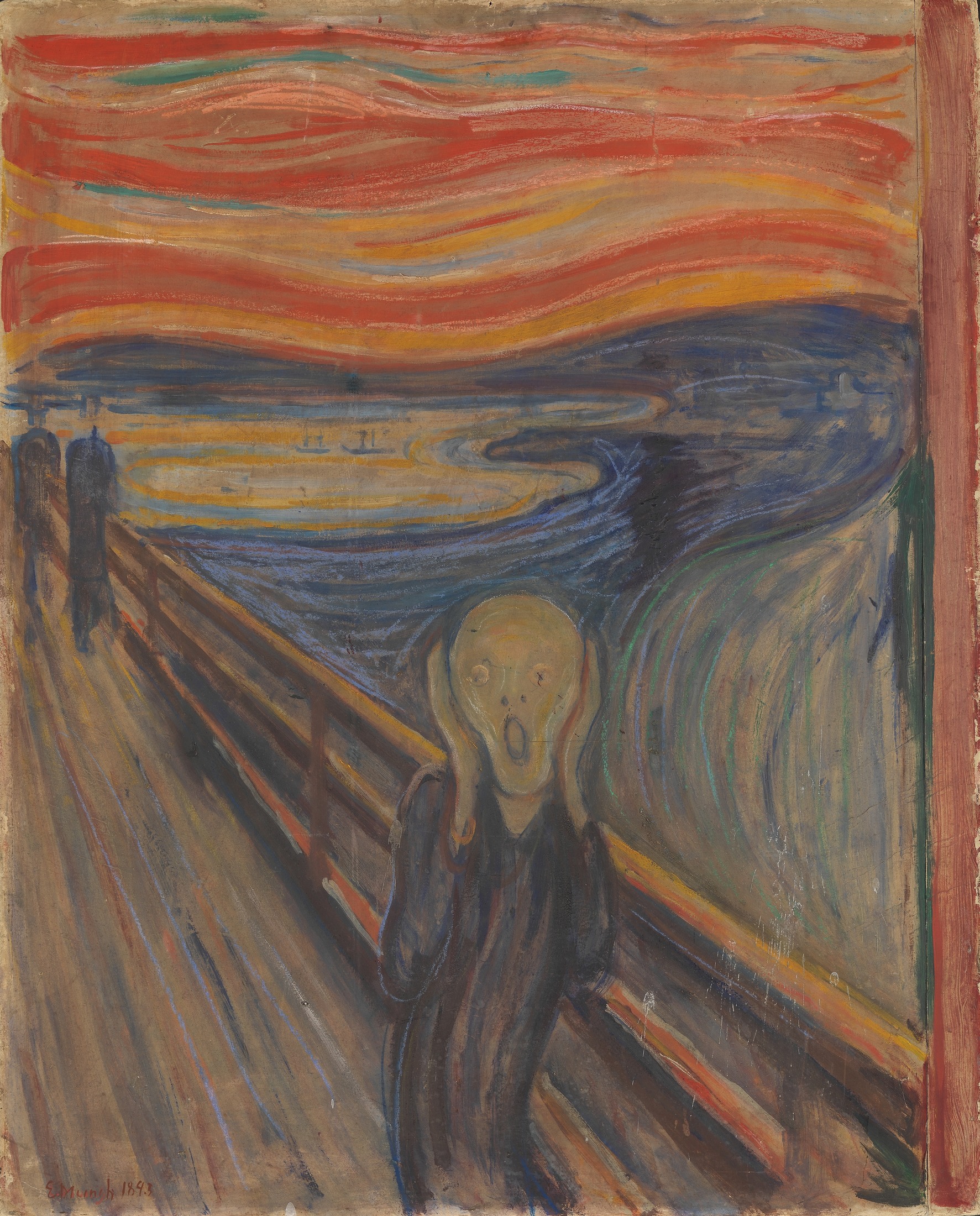 Edvard Munch, Le Cri, 1893. Tempera et crayon sur carton. Photo Børre Høstland / Nasjonalmuseet.