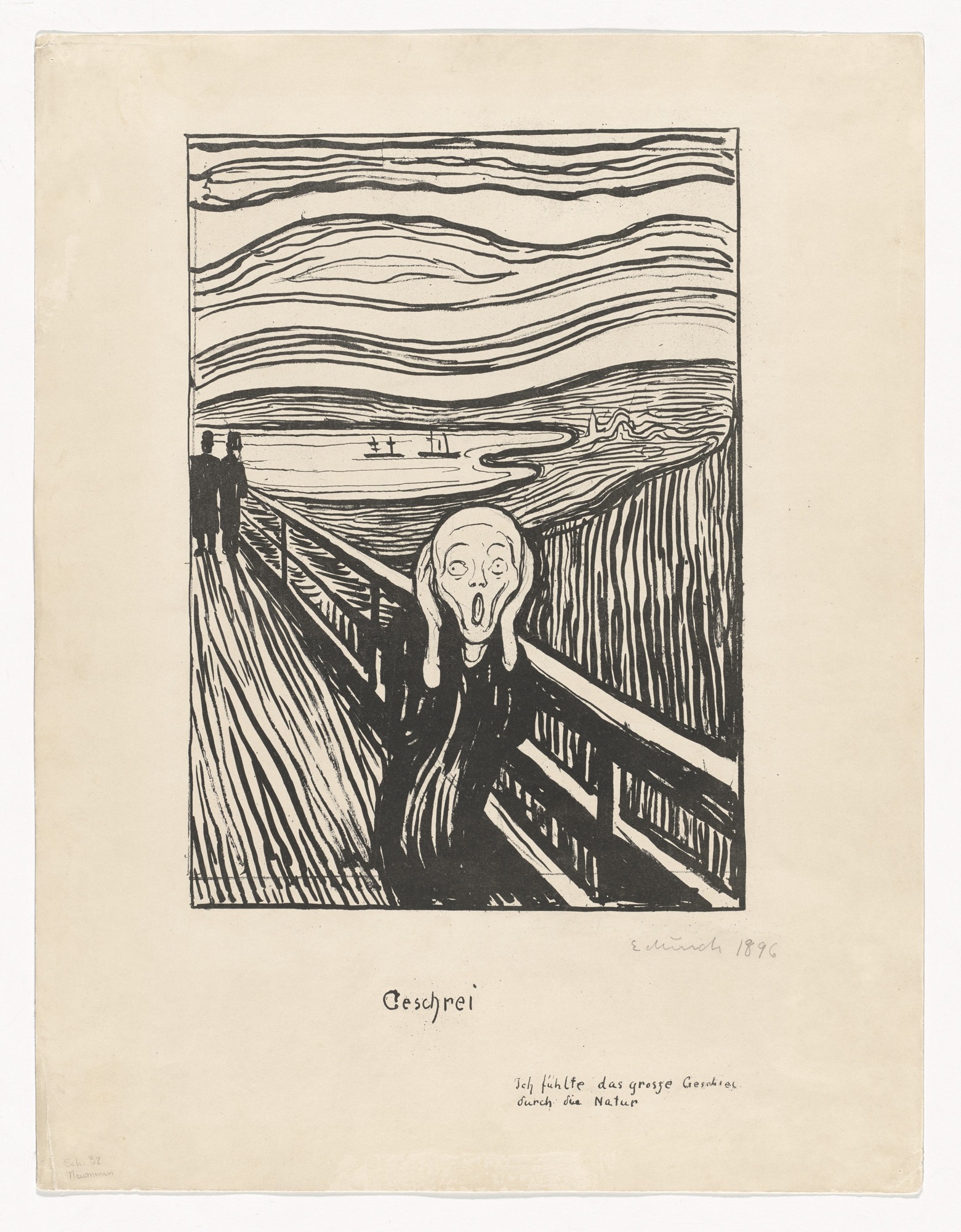 Le Cri, lithographie de 1895, exemplaire signé en 1896 conservé au MoMA.