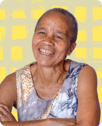 Smiling elderly woman