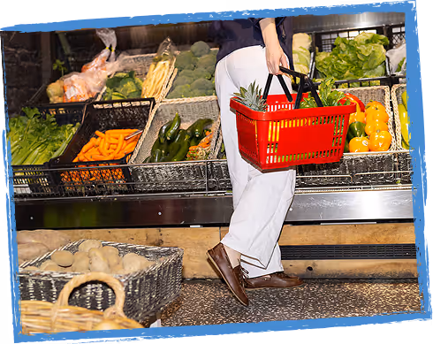 Person grocery shopping