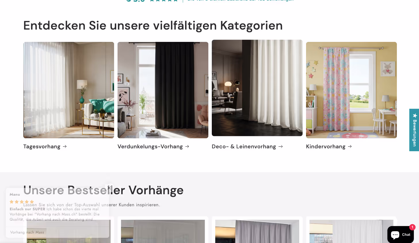 Vorhang nach Mass