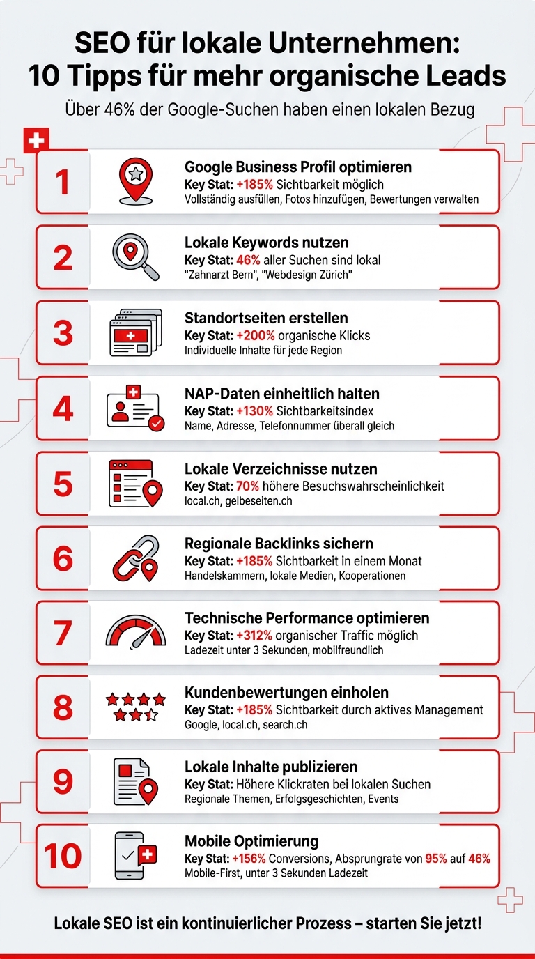 10 SEO-Tipps für lokale Unternehmen in der Schweiz