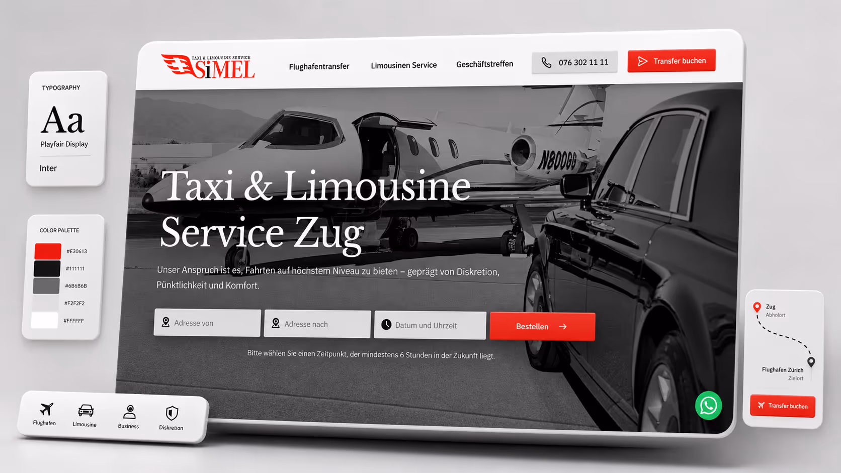 Webdesign & Entwicklung für simeltaxi.ch