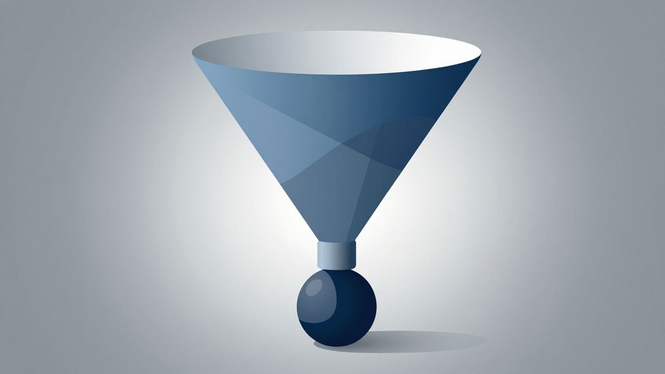 Trichter-Illustration im Schweizer Corporate Design.