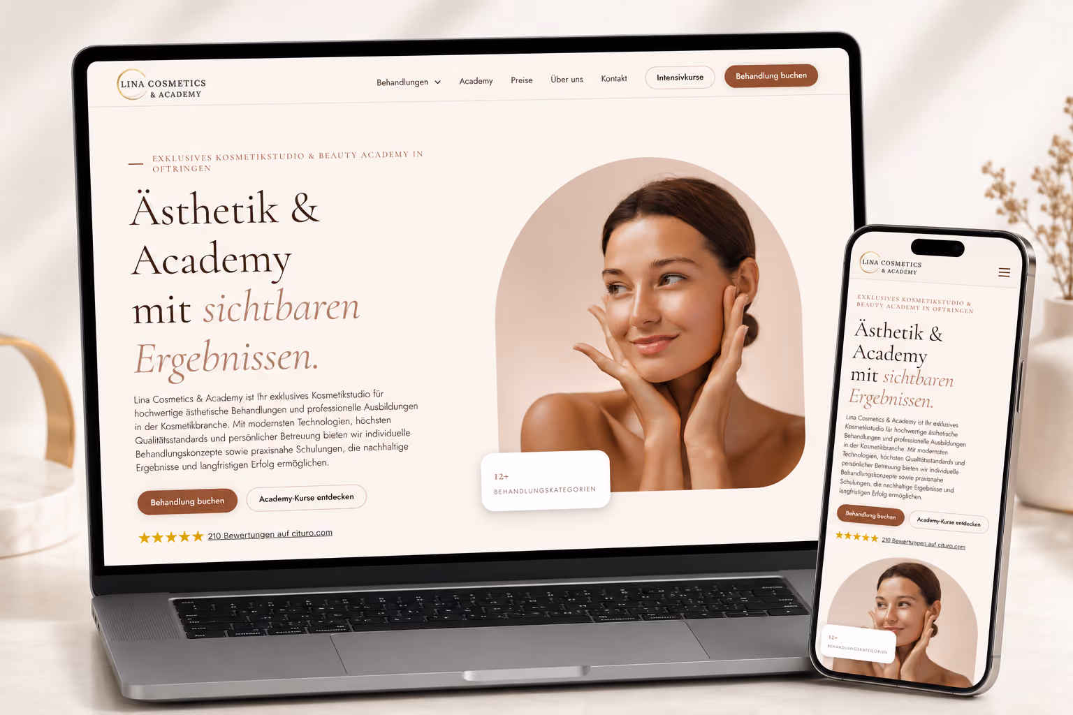 Webdesign & Entwicklung für lina-cosmetics.ch